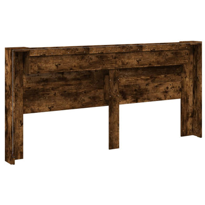Čelo Postele Úložný Prostor A Led Kouřový Dub 220X16,5X103,5 Cm