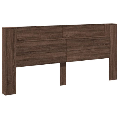 Čelo Postele Úložný Prostor A Led Hnědý Dub 220X16,5X103,5 Cm