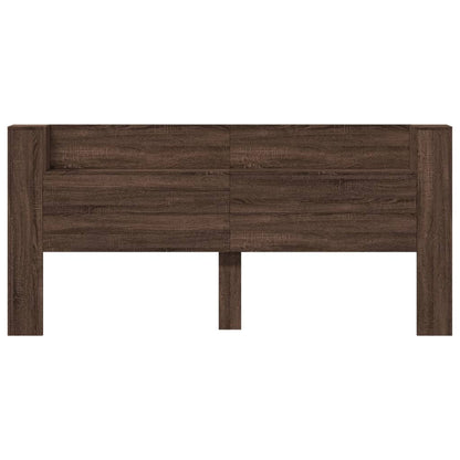 Čelo Postele Úložný Prostor A Led Hnědý Dub 220X16,5X103,5 Cm