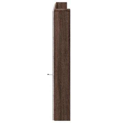 Čelo Postele Úložný Prostor A Led Hnědý Dub 220X16,5X103,5 Cm