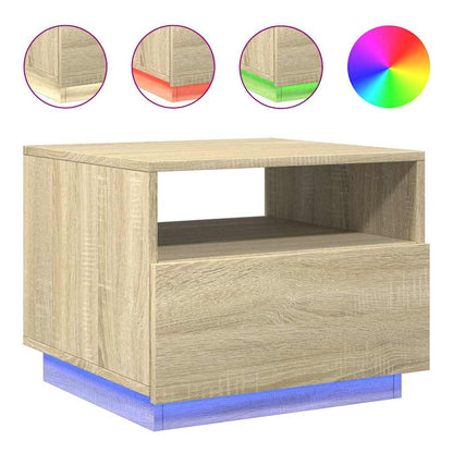 Konferenční Stolek S Led Osvětlením 50 X 49 X 40 Cm