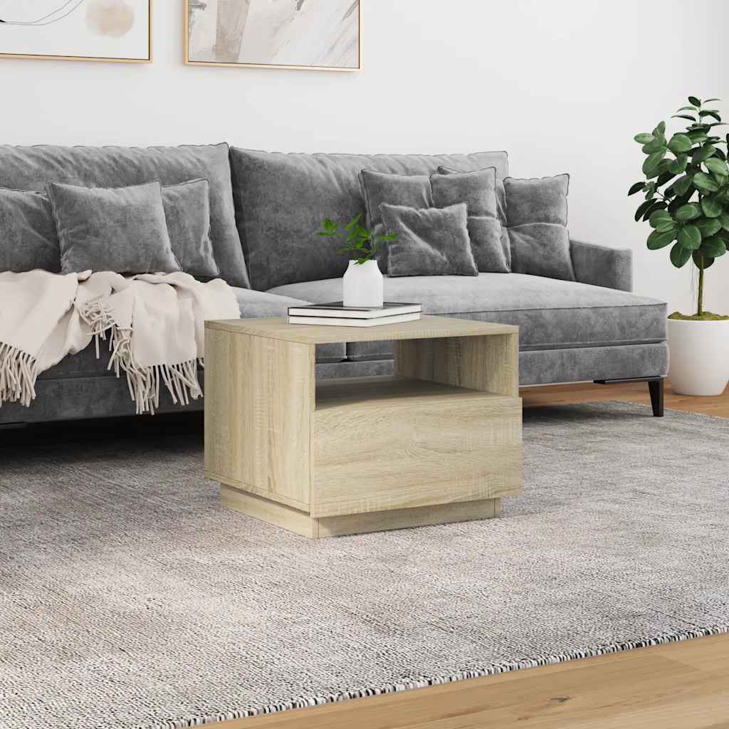 Konferenční Stolek S Led Osvětlením 50 X 49 X 40 Cm