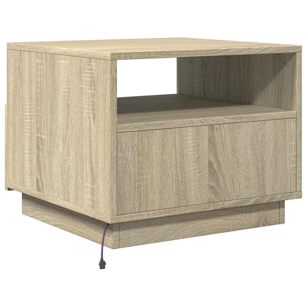 Konferenční Stolek S Led Osvětlením 50 X 49 X 40 Cm