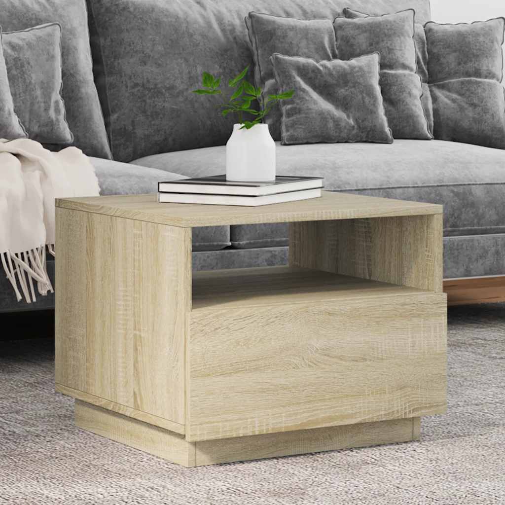 Konferenční Stolek S Led Osvětlením 50 X 49 X 40 Cm