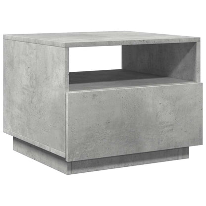 Konferenční Stolek S Led Osvětlením Betonově Šedý 50X49X40 Cm