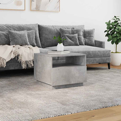 Konferenční Stolek S Led Osvětlením Betonově Šedý 50X49X40 Cm