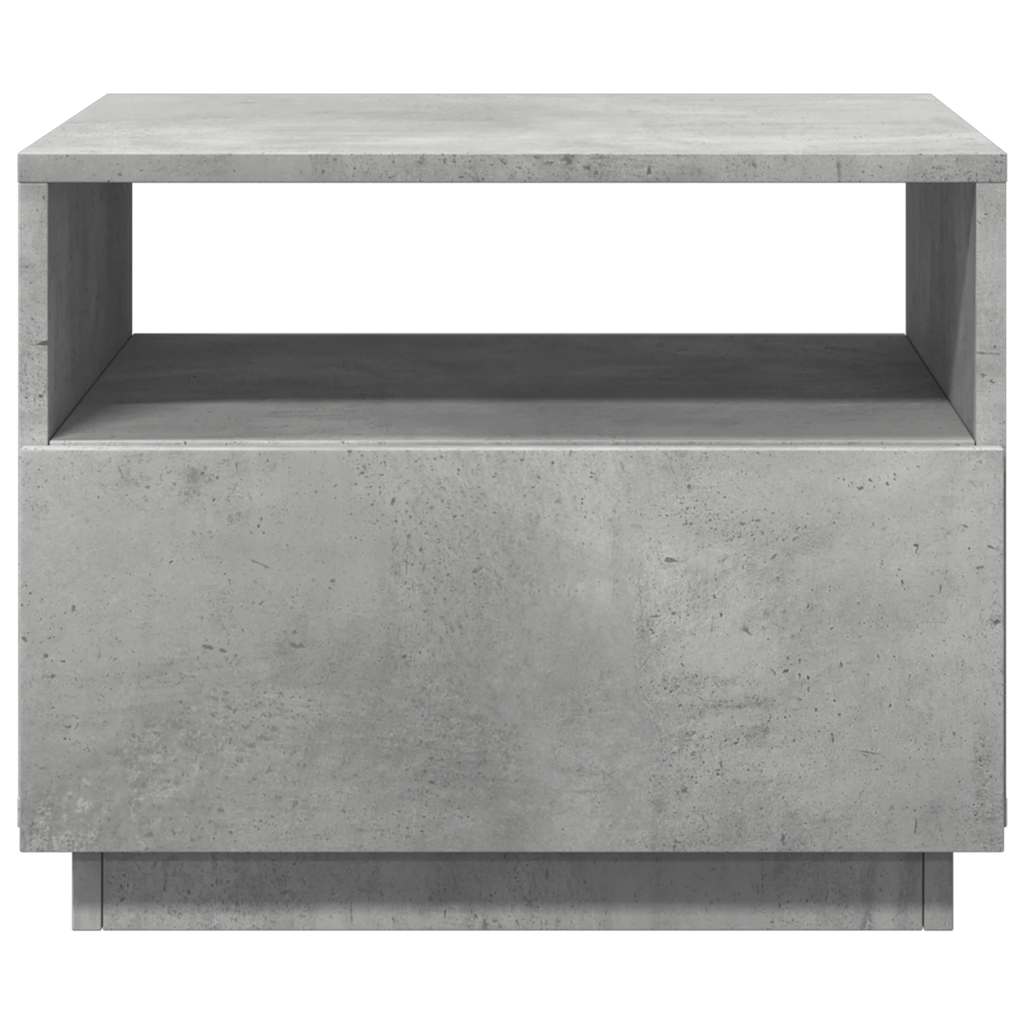Konferenční Stolek S Led Osvětlením Betonově Šedý 50X49X40 Cm