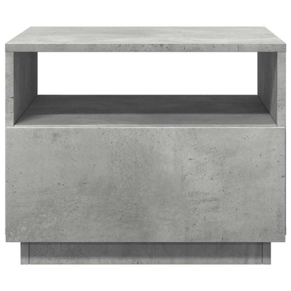 Konferenční Stolek S Led Osvětlením Betonově Šedý 50X49X40 Cm