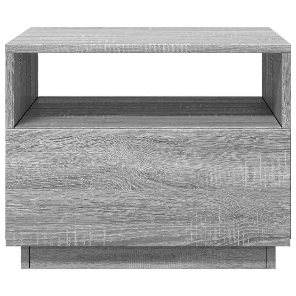 Konferenční Stolek S Led Osvětlením Šedý Sonoma 50 X 49 X 40 Cm