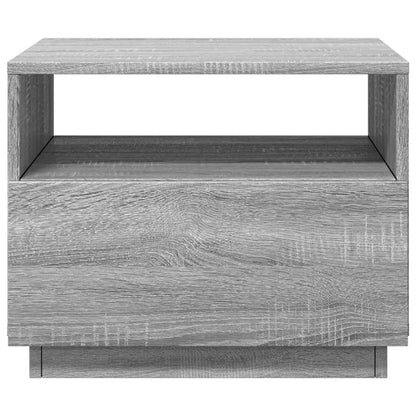 Konferenční Stolek S Led Osvětlením Šedý Sonoma 50 X 49 X 40 Cm
