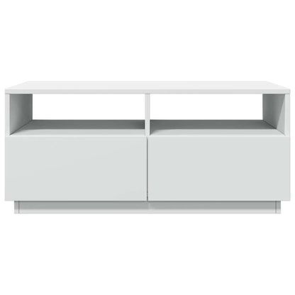 Konferenční Stolek S Led Osvětlením Bílý 90 X 49 X 40 Cm