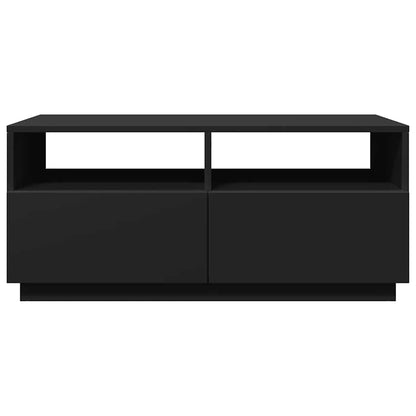 Konferenční Stolek S Led Osvětlením Černý 90 X 49 X 40 Cm