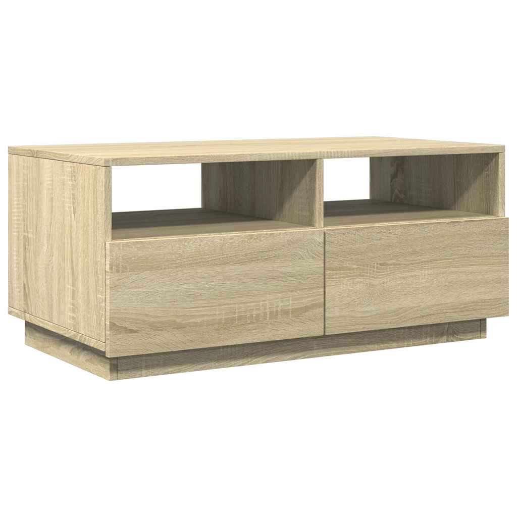 Konferenční Stolek S Led Osvětlením 90 X 49 X 40 Cm