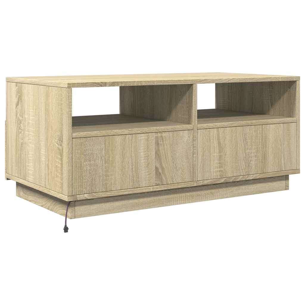 Konferenční Stolek S Led Osvětlením 90 X 49 X 40 Cm