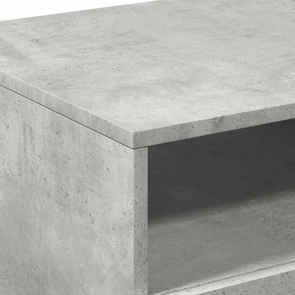 Konferenční Stolek S Led Osvětlením Betonově Šedý 90X49X40 Cm