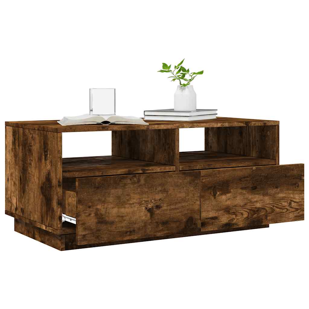 Konferenční Stolek S Led Osvětlením 90 X 49 X 40 Cm