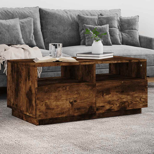 Konferenční Stolek S Led Osvětlením 90 X 49 X 40 Cm