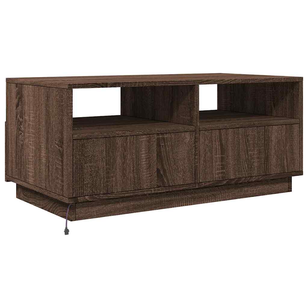 Konferenční Stolek S Led Osvětlením 90 X 49 X 40 Cm