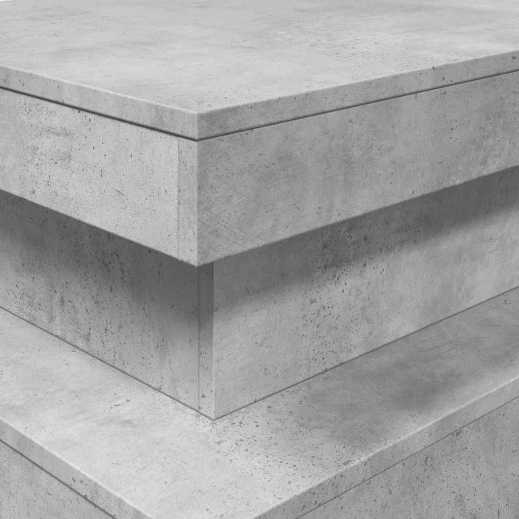 Konferenční Stolek S Led Osvětlením Betonově Šedý 90X50X40 Cm