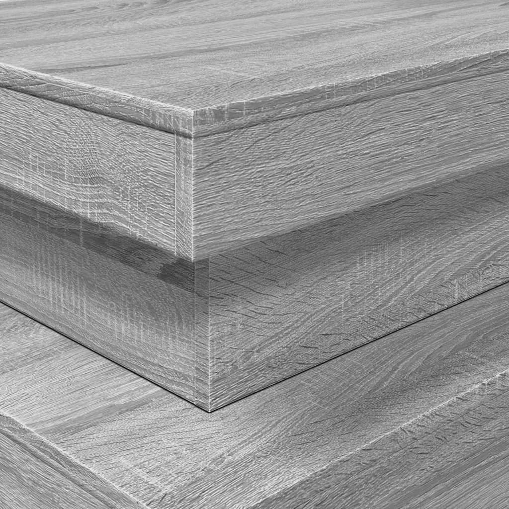 Konferenční Stolek S Led Osvětlením Šedý Sonoma 90 X 50 X 40 Cm