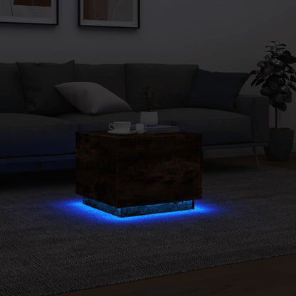 Konferenční Stolek S Led Osvětlením 50 X 50 X 40 Cm