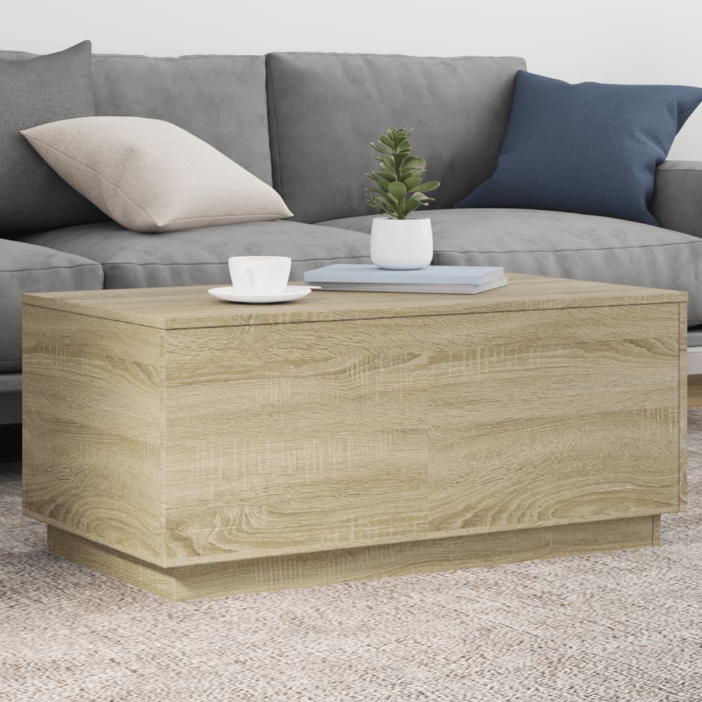 Konferenční Stolek S Led Osvětlením 50 X 50 X 40 Cm