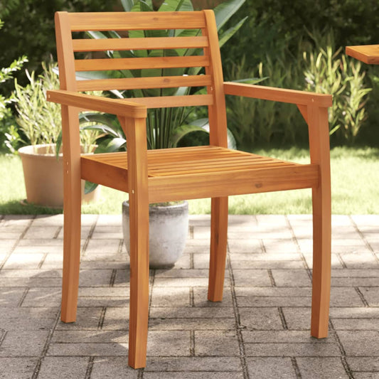 Zahradní židle 2 ks 59 x 55 x 85 cm masivní akáciové dřevo