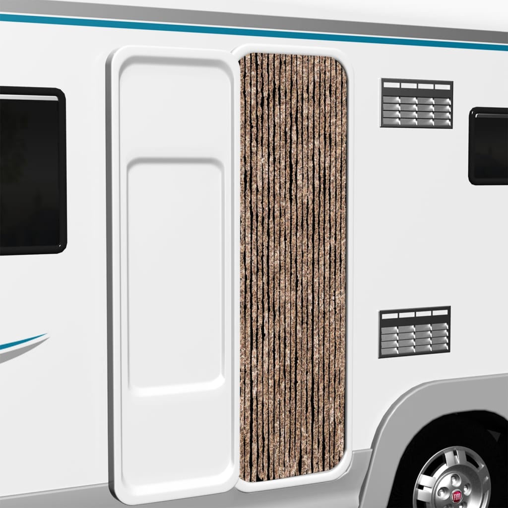 Závěs Proti Hmyzu Béžový A Tmavě Hnědý Žinylka Béžová A Tmavě Hnědá