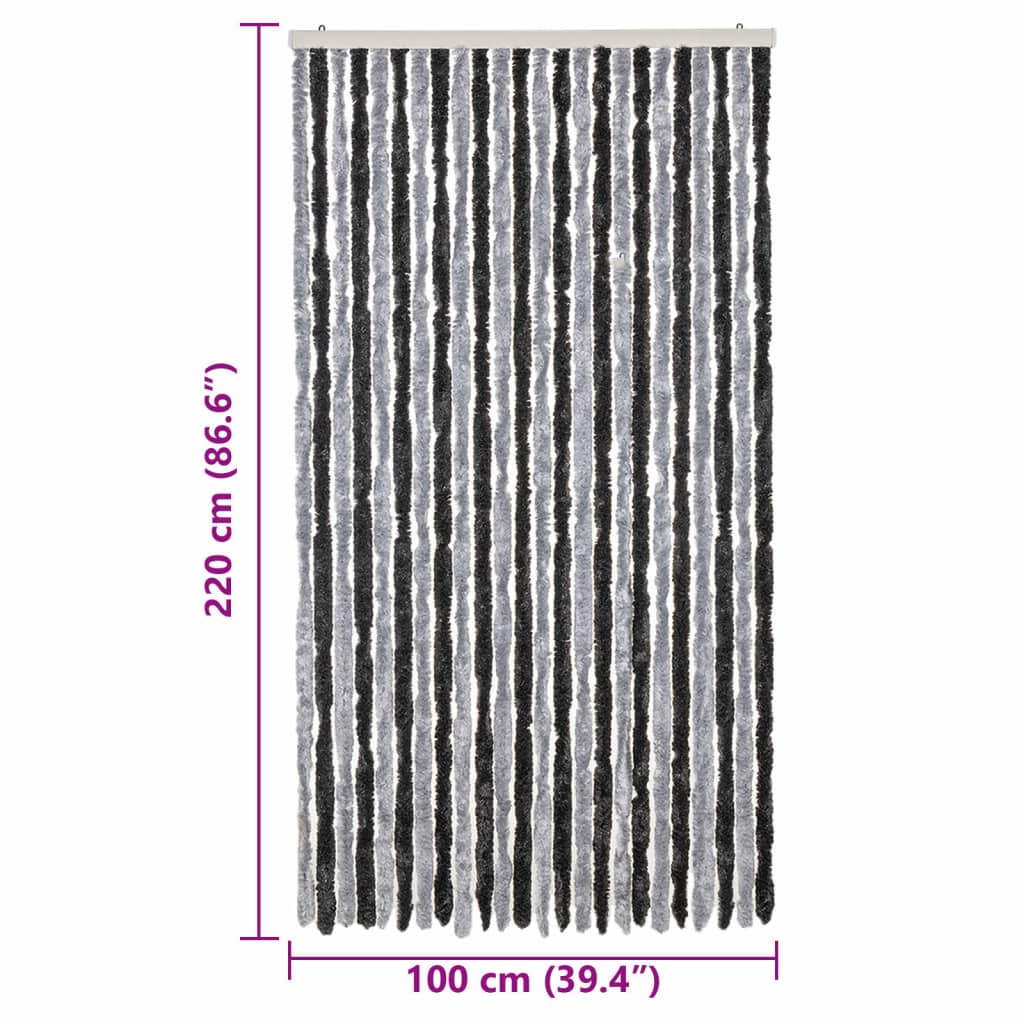 Závěs Proti Hmyzu Šedý A Černý Žinylka Šedá A Černá