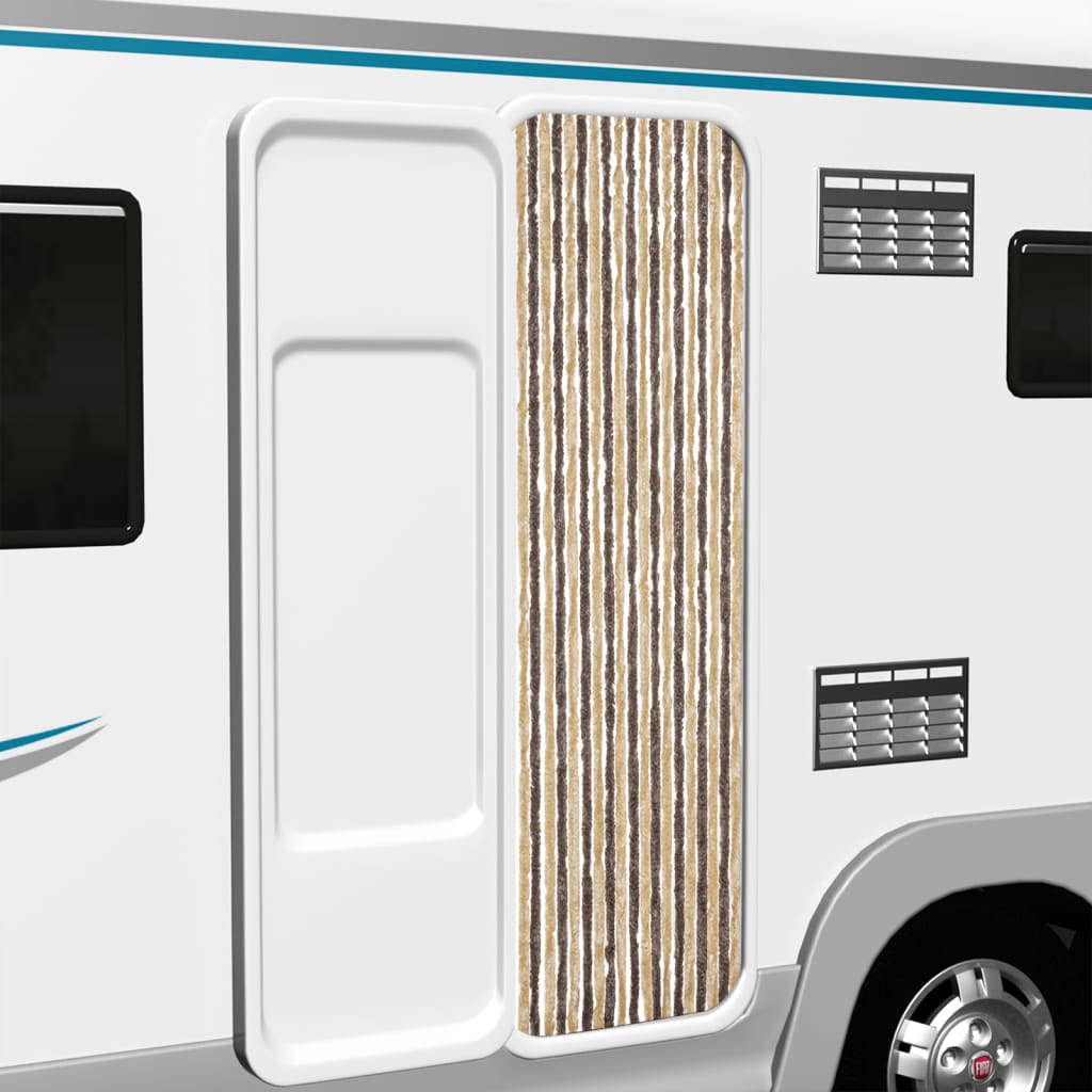 Závěs Proti Hmyzu Tmavě Hnědý A Béžový Žinylka Tmavě Hnědá A Béžová