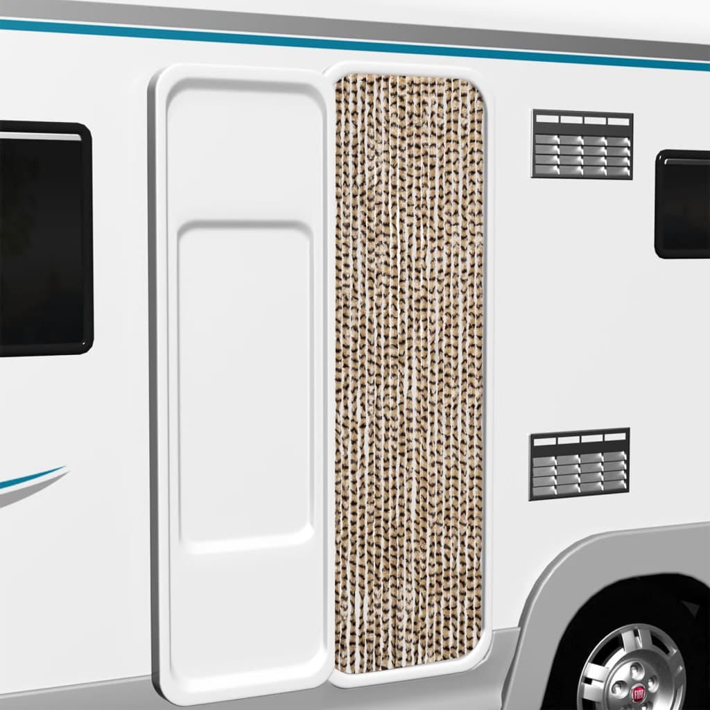 Závěs Proti Hmyzu Béžový A Hnědý Chenille Béžová A Hnědá