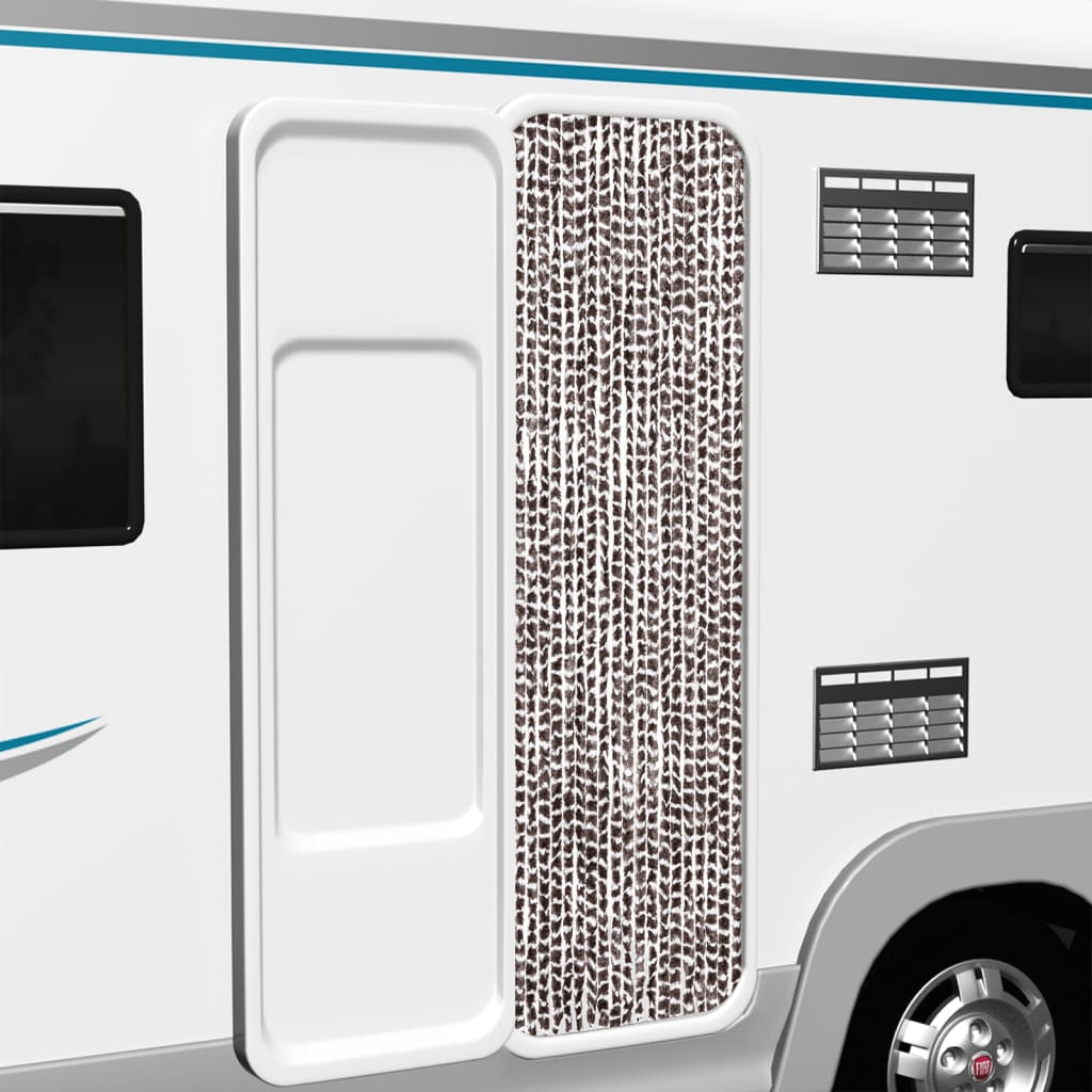 Závěs Proti Hmyzu Hnědý A Bílý Chenille Hnědá A Bílá