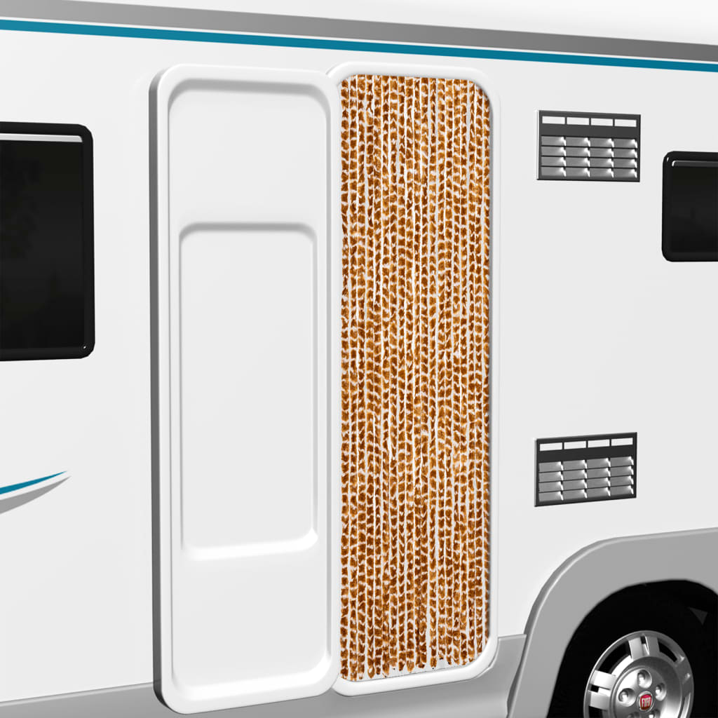 Závěs Proti Hmyzu Okrovo-Bílý Chenille Okrová A Bílá