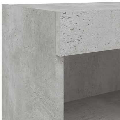 6Dílná Obývací Stěna S Led Betonově Šedá Kompozitní Dřevo