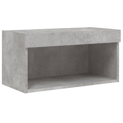 6Dílná Obývací Stěna S Led Betonově Šedá Kompozitní Dřevo