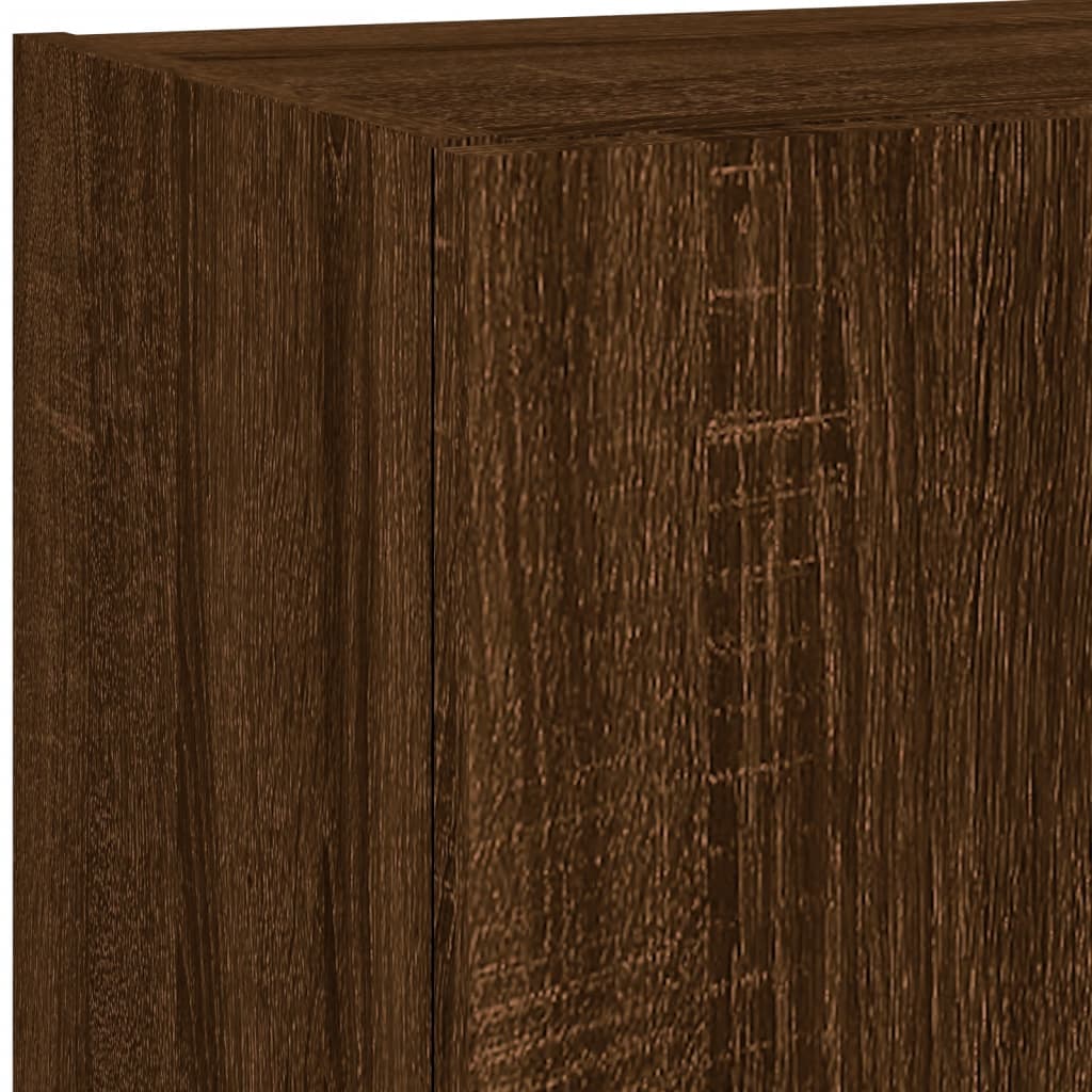 4Dílná Obývací Stěna S Led Kompozitní Dřevo