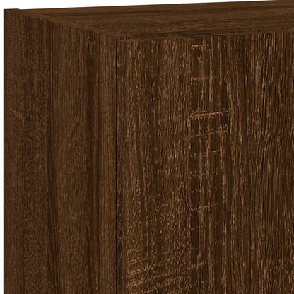 4Dílná Obývací Stěna S Led Kompozitní Dřevo