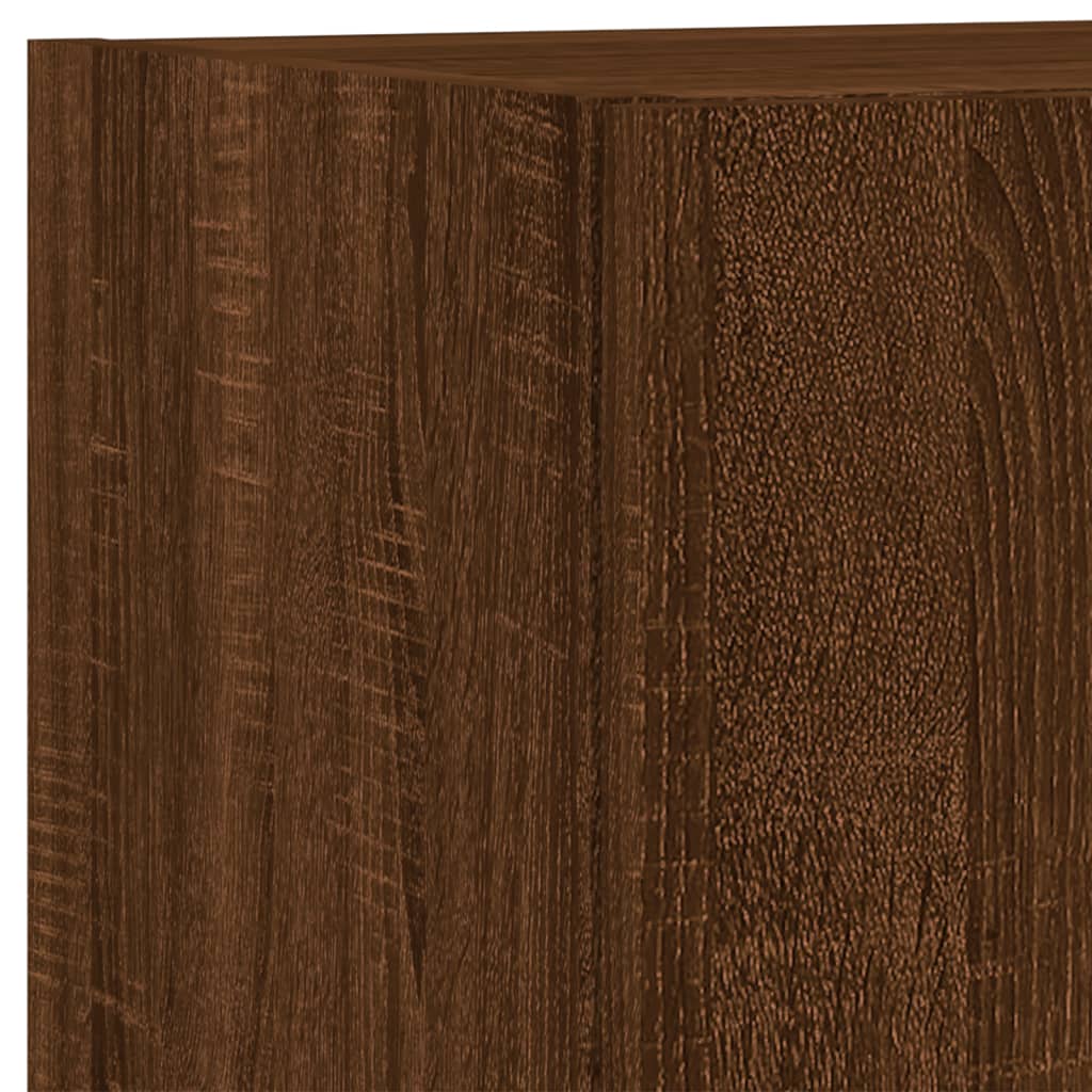 4Dílná Obývací Stěna S Led Kompozitní Dřevo