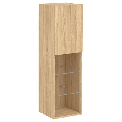 4Dílná Obývací Stěna S Led Kompozitní Dřevo
