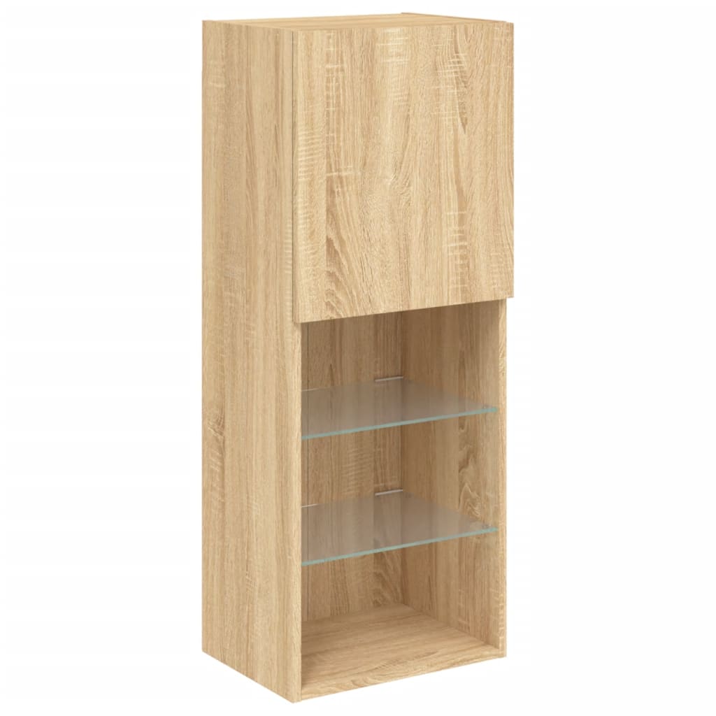4Dílná Obývací Stěna S Led Kompozitní Dřevo