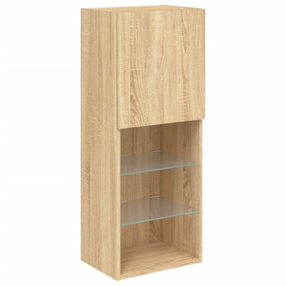 4Dílná Obývací Stěna S Led Kompozitní Dřevo