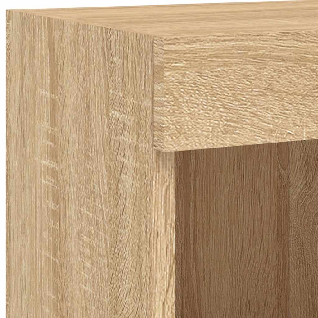5Dílná Obývací Stěna S Led Dub Sonoma Kompozitní Dřevo