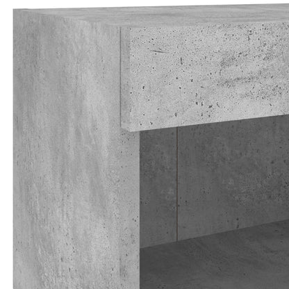 5Dílná Obývací Stěna S Led Betonově Šedá Kompozitní Dřevo