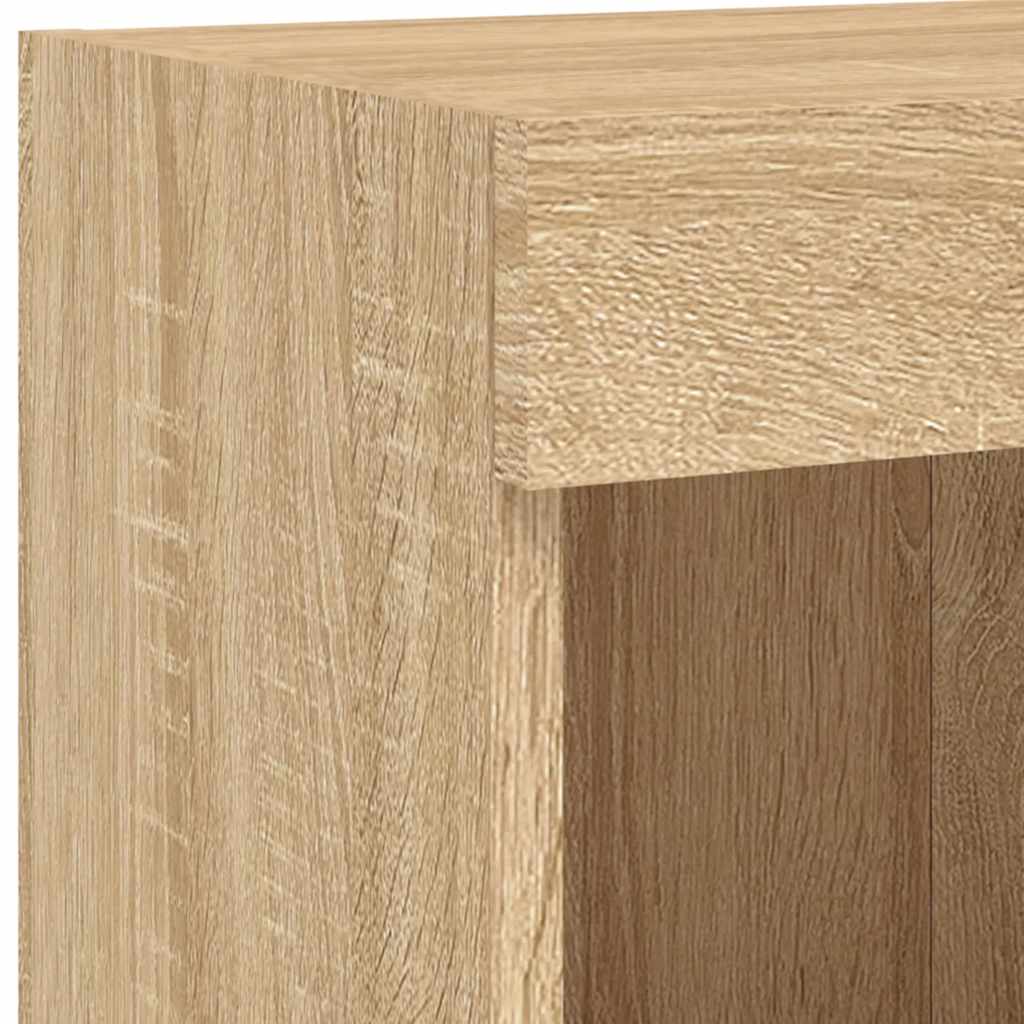 6Dílná Obývací Stěna S Led Dub Sonoma Kompozitní Dřevo
