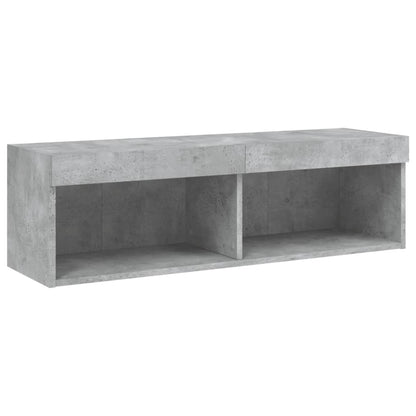 6Dílná Obývací Stěna S Led Betonově Šedá Kompozitní Dřevo
