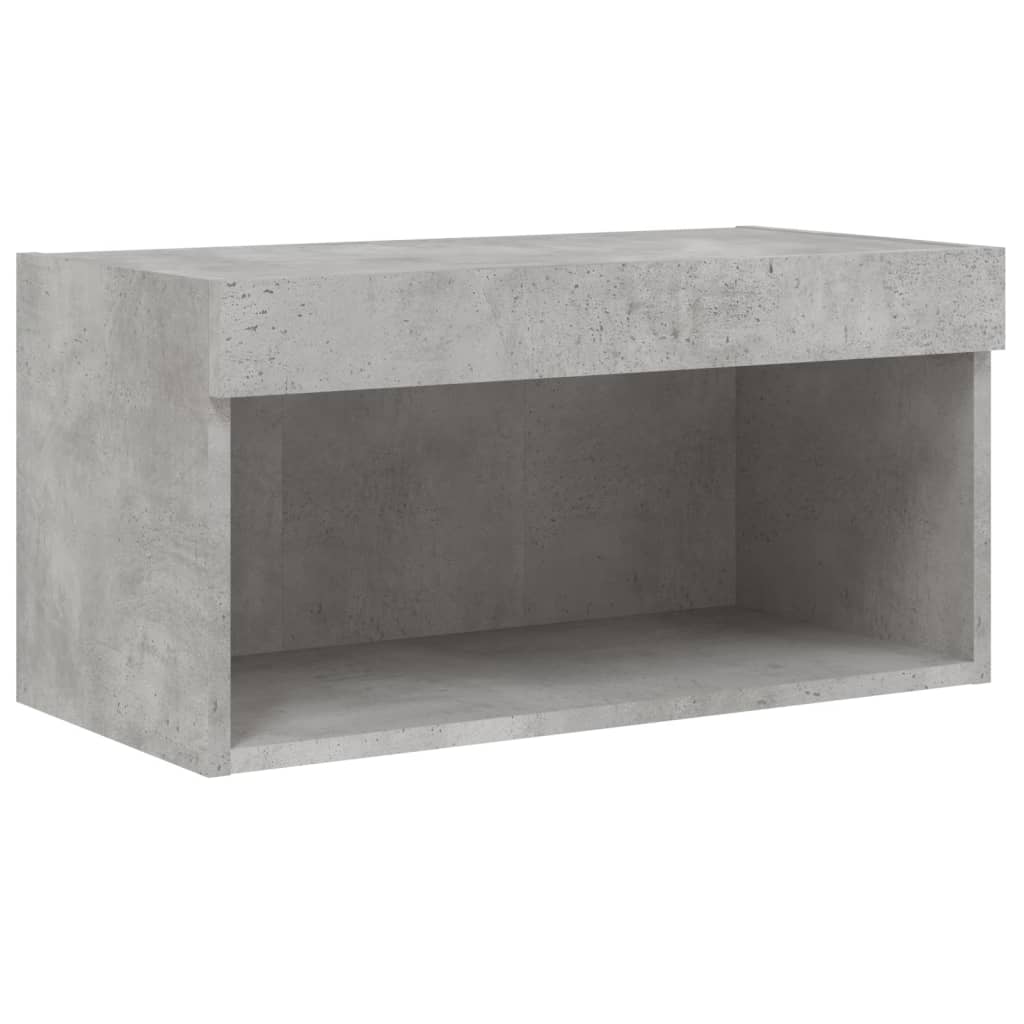 6Dílná Obývací Stěna S Led Betonově Šedá Kompozitní Dřevo