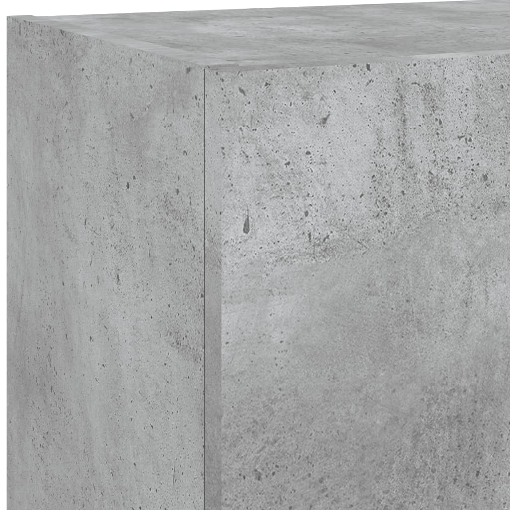 5Dílná Obývací Stěna S Led Betonově Šedá Kompozitní Dřevo