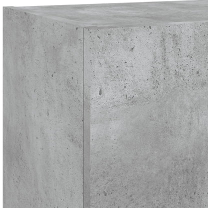5Dílná Obývací Stěna S Led Betonově Šedá Kompozitní Dřevo