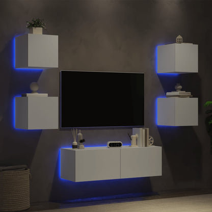 5Dílná Obývací Stěna S Led Osvětlením