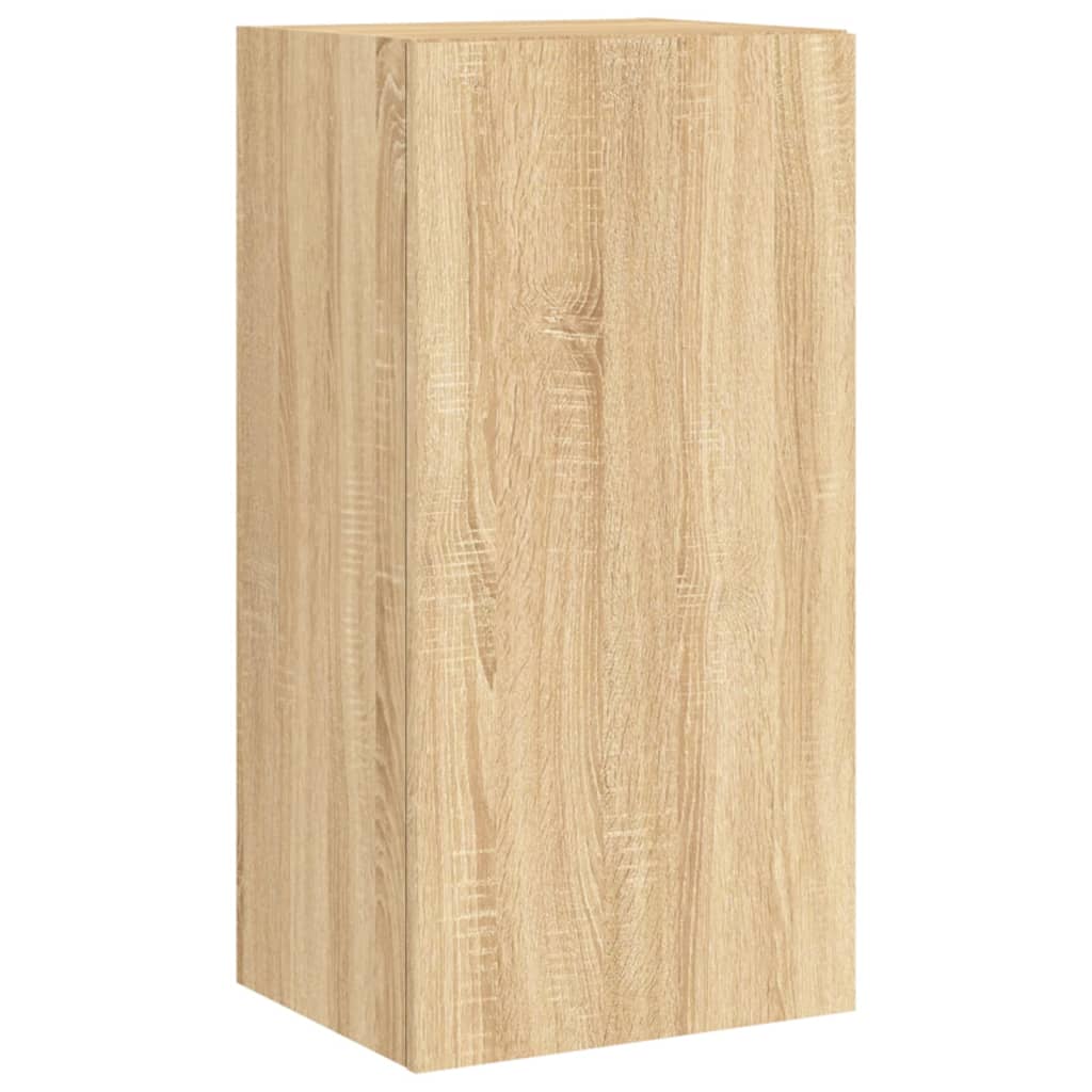 4Dílná Obývací Stěna S Led Osvětlením Dub Sonoma